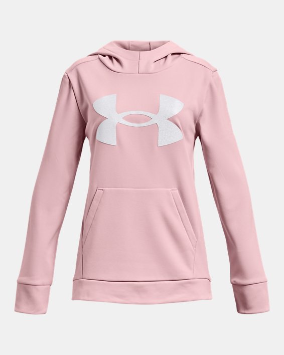 Girls' Armour Fleece® Glitter Hoodie, Pink, pdpMainDesktop image number 0